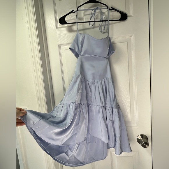 BRAND NEW Oh Polly Halter Neck Cut Out Mini
Dress in Blue - Picture 4 of 8